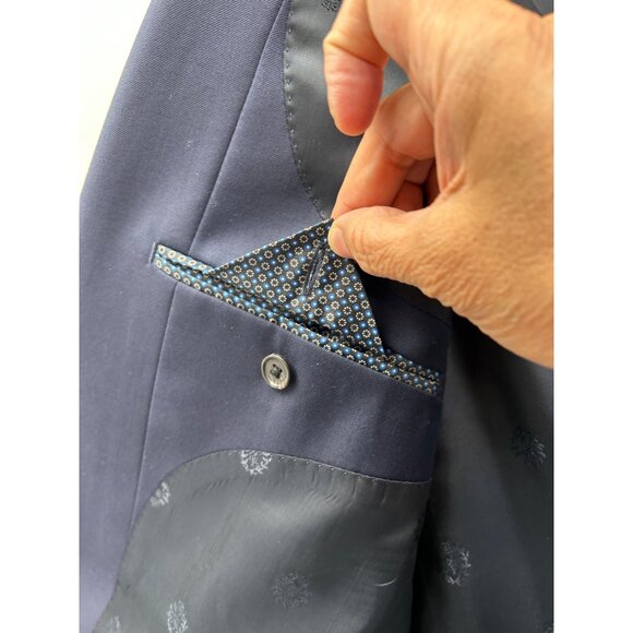 Lauren Ralph Lauren Men’s Blazer 44L Navy Wool Blend Classic Fit Sport Coat - Picture 12 of 12